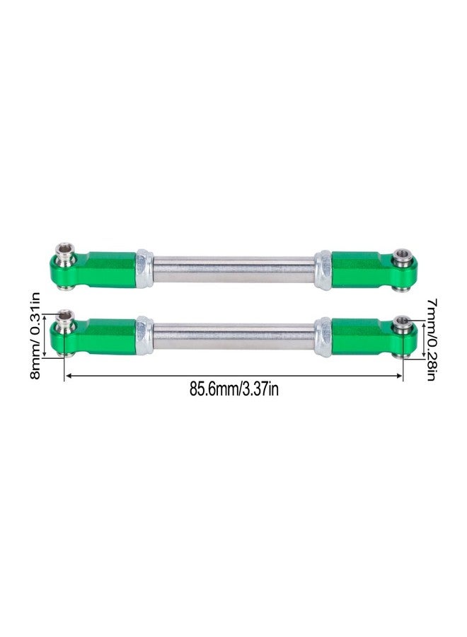 YSKMLOLP Slash Steering Links Rod,Heavy Duty Steering Links Rod for Traxxas Slash 4x4 4WD - Aluminum & Stainless Steel 2pcs Combo Upgrade Parts (Black) - Image 2